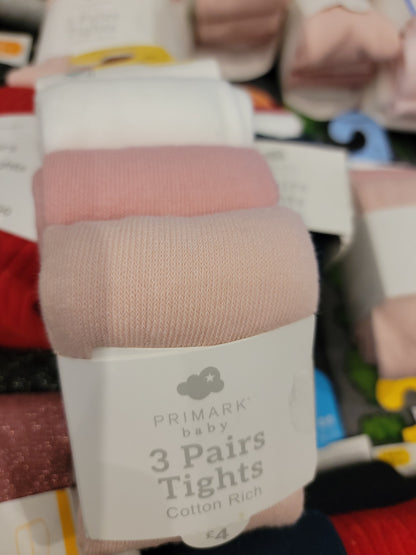 Primark  UK baby girls  winter  Leggings Tights 3 Pack