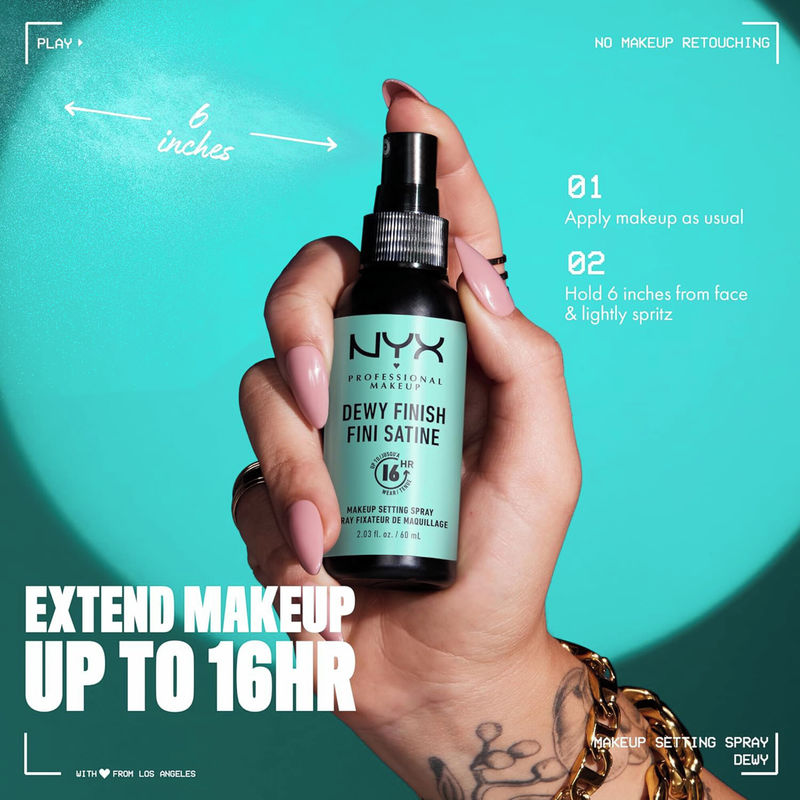 NYX Makeup Makeup Setting Spray, Long lasting, Dewy Finish 60ml