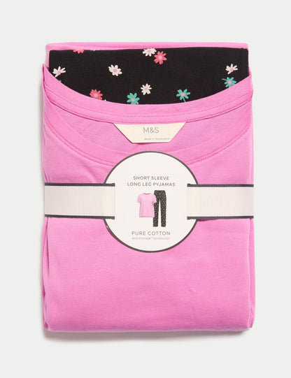 M&s uk Pure Cotton Printed Pyjama Set medium 12-14