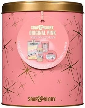 Soap & Glory Gift Set, Body Care Collection with Body Butter, Body Wash, Scrub, Sheet Mask, 4 Piece Set
