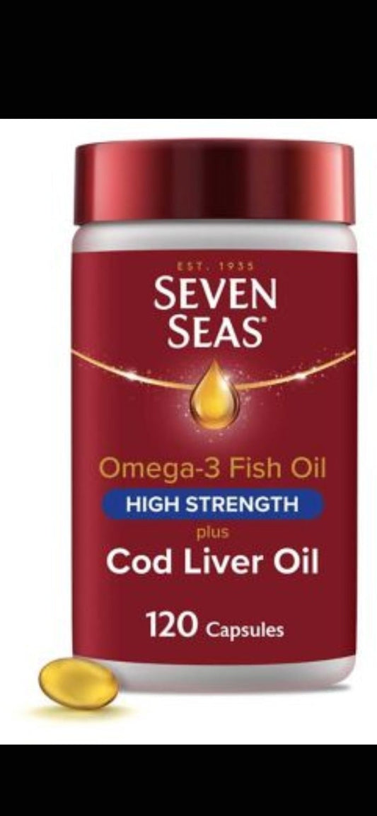 Seven Seas Cod Liver Oil One-A-Day Omega-3 Fish Oil & Vitamin D 120 Capsules from boots uk
