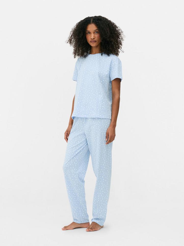 Primark women pyjamas cotton tshirt set