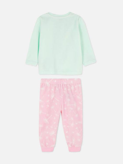 Primark Uk  fleece baby girls pyjama pj set