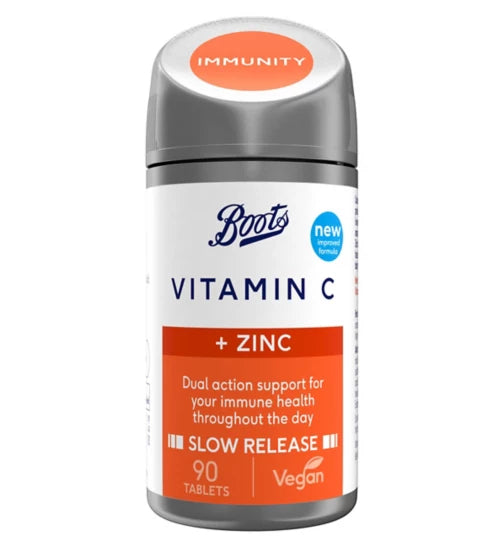 Boots Uk vitamin c with zinc 90 Tablets expiry 08/27