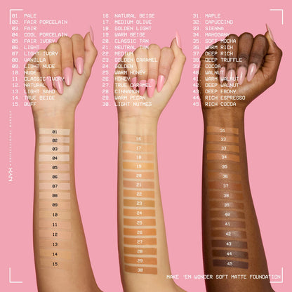 Nyx make em wonder soft Matte foundation 30ml