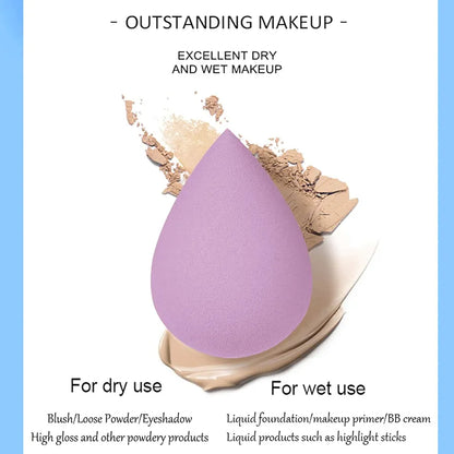 7 PCs Pink Series Multi-color Makeup Sponge Set, Foundation Blending Beauty Blender, Flawless for Liquid Creams and Powders