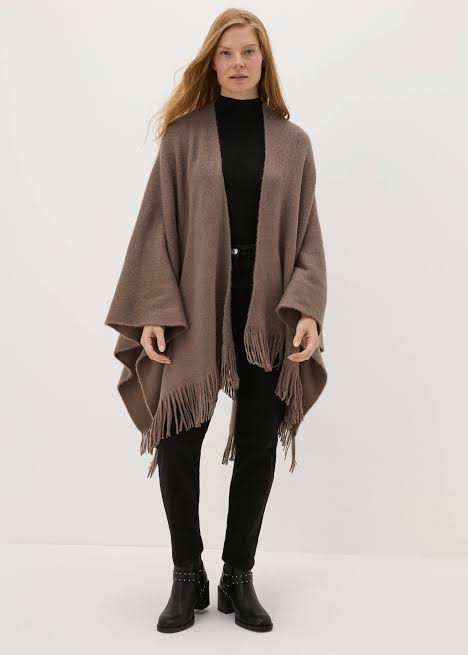 Matalan Uk women brown winter cape shawl
