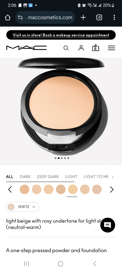 Mac cosmetics canada Studio Fix Powder Plus Foundation