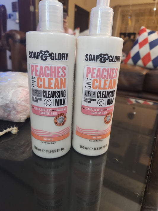 Soap & Glory Peaches And Clean Deep Cleansing milk from boots uk 350ml