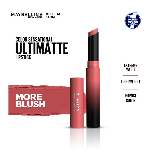 Maybelline New York Color Sensational Ultimate Matte Lipstick, 499 More Blush