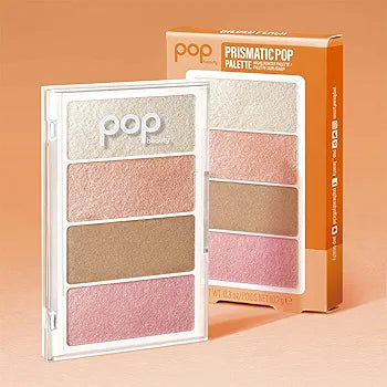 Pop Beauty Prismatic Palette - Gilded Peach | Light Reflecting Highlighter Blush Palette