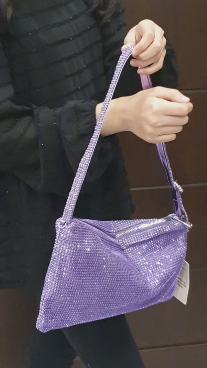 Primark diamante purple lilac bag