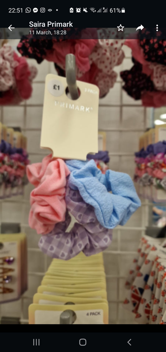 Primark scrunchies set of 3